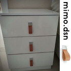 Puxador Doko Square 07 - Couro Legítimo - Cor Azul