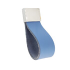 Puxador Doko Square 07 - Couro Legítimo - Cor Azul