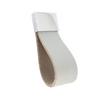 Puxador Doko Square 09 - Couro Legítimo - Cor Cinza