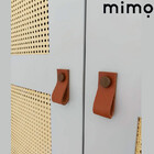 Puxador Doko Tampa - Couro Legítimo Rosa - Tampa Cobre