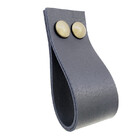 Puxador Dokotwo 2 Parafusos - Textura De Couro Azul Marinho -