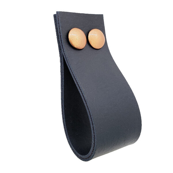 Puxador Dokotwo 2 Parafusos - Textura De Couro Azul Marinho -