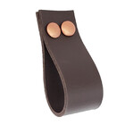 Puxador Dokotwo 2 Parafusos - Textura De Couro Marrom Escuro