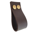 Puxador Dokotwo 2 Parafusos - Textura De Couro Marrom Escuro