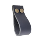 Puxador Dokotwo Parafuso - Couro Legítimo Azul Marinho - Para