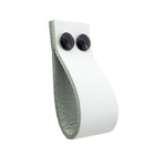 Puxador Dokotwo Parafuso - Couro Legítimo Branco - Parafuso P