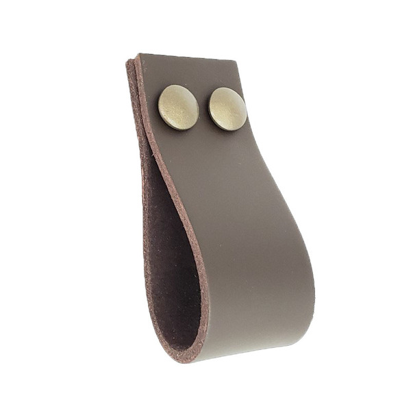 Puxador Dokotwo Parafuso - Couro Legítimo Marrom Escuro - Par