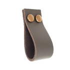 Puxador Dokotwo Parafuso - Couro Legítimo Marrom Escuro - Par