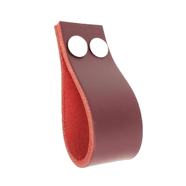 Puxador Dokotwo Parafuso - Couro Legítimo Marsala - Parafuso