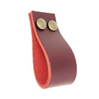 Puxador Dokotwo Parafuso - Couro Legítimo Marsala - Parafuso