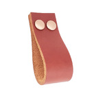 Puxador Dokotwo Parafuso - Couro Legítimo Mogno - Parafuso Ro