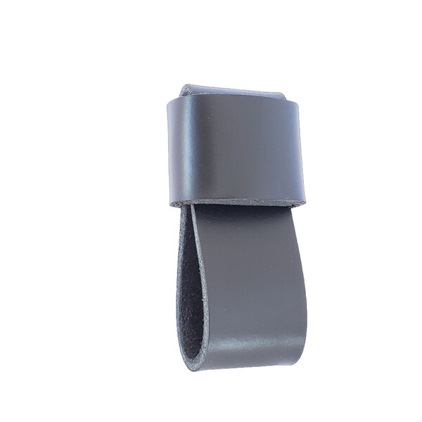 Puxador Dori 02 - Couro Legítimo - Cor Azul Marinho