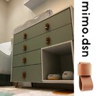 Puxador Dori 06 - Textura De Couro - Cor Creme