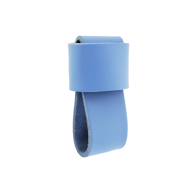 Puxador Dori 07 - Couro Legítimo - Cor Azul