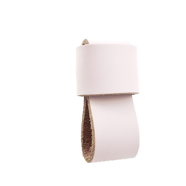 Puxador Dori 08 - Couro Legítimo - Cor Rosa