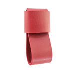 Puxador Dori 08 - Textura De Couro - Cor Vermelho