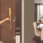 Puxador Dourado Porta Portão Social Box Inox 60cm Quadrado Fi