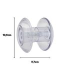 Puxador Duplo 110 Mm Para Porta De Vidro  - Incolor