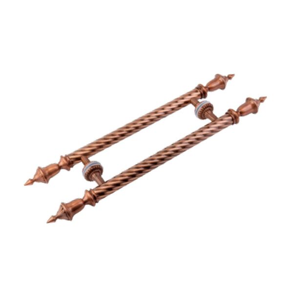 Puxador Duplo  Lança Max-827 Inox/alumínio 1300mm Cobre Rústi