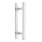 Puxador Duplo Barra Chata 1.1/2 X 3/8 Alumínio - Cromado - 80