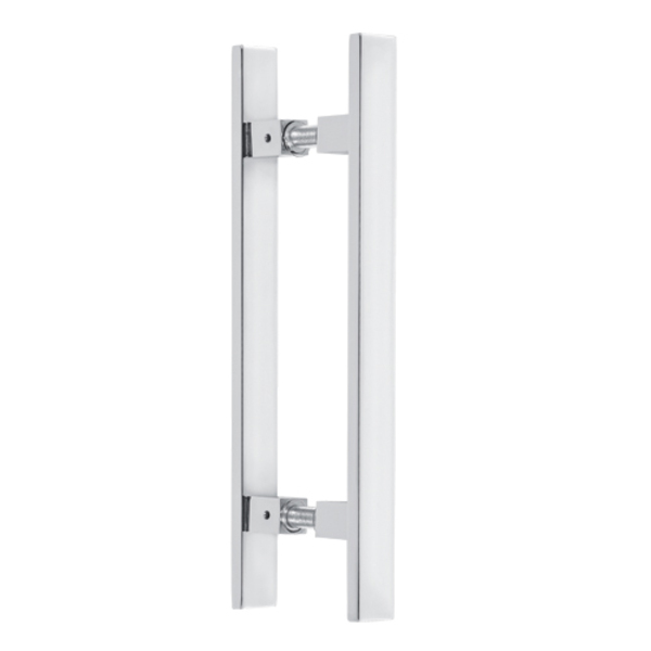 Puxador Duplo Barra Chata 1.1/2 X 3/8 Alumínio - Cromado - 80