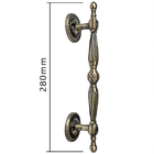 Puxador Duplo Berlin 280mm Bronze Antigo Porta Pivotante Corr