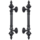 Puxador Duplo Classic 260mm Preto Fosco Porta Pivotante Corre