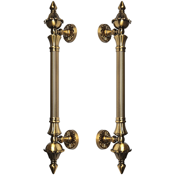 Puxador Duplo Classic 530mm Ouro Velho Porta Pivotante Correr