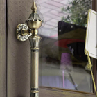 Puxador Duplo Classic 780mm Bronze Antigo Porta Pivotante Cor