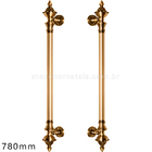 Puxador Duplo Classic 780mm Ouro Velho Porta Pivotante Correr