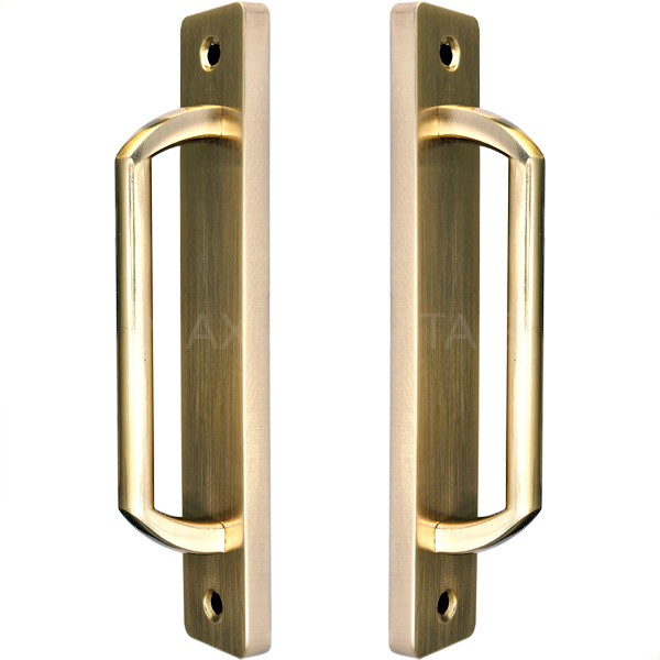 Puxador Duplo Colonial Porta Correr Madeira Rústico 148mm  Lo