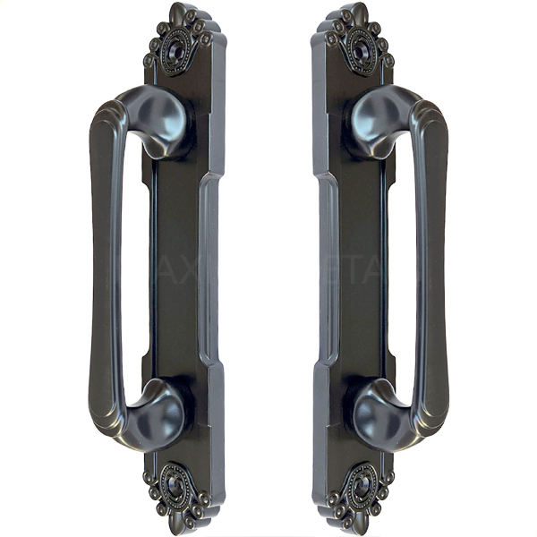 Puxador Duplo Colonial Porta Correr Madeira Rústico 220mm Ate