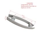 Puxador Duplo Curvo 30x20cm Para Porta De Vidro E Portão - Br