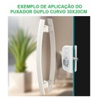 Puxador Duplo Curvo 30x20cm Para Porta De Vidro E Portão - Br