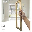 Puxador Duplo De Inox Dourado Italy Line Dourado - 300mm