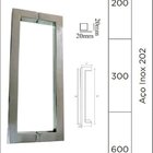 Puxador Duplo De Inox Dourado Italy Line Dourado - 300mm