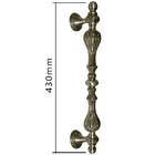 Puxador Duplo Florence 430mm Bronze Antigo Porta Pivotante Co