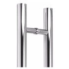 Puxador Duplo Inox Polido Tipo H 30/450mm Porta Portao