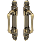 Puxador Duplo Mozart 280mm Bronze Antigo Porta Pivotante Corr