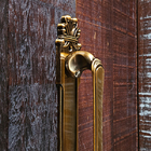 Puxador Duplo Mozart 280mm Café Antigo Porta Pivotante Correr