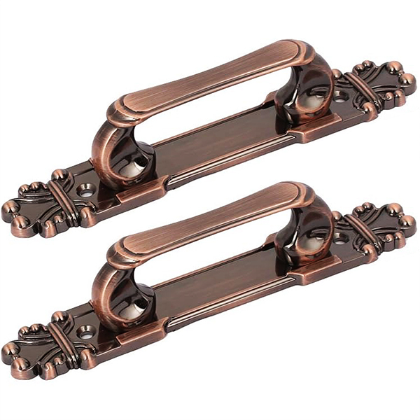 Puxador Duplo Mozart 280mm Cobre Antigo Porta Pivotante Correr