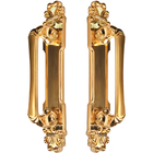 Puxador Duplo Mozart 280mm Dourado Escovado Porta Pivotante C