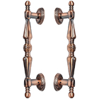 Puxador Duplo Munique 320mm Cobre Antigo Porta Pivotante Corr