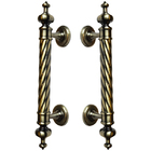 Puxador Duplo Napoli 305mm Bronze Antigo Porta Pivotante Corr