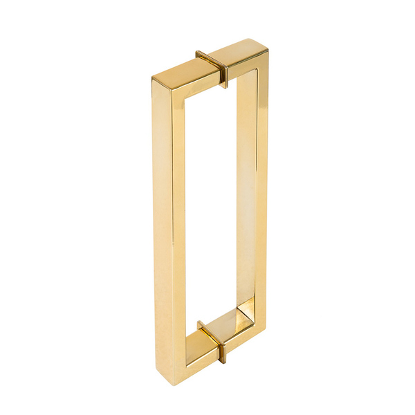 Puxador Duplo Para Box Banheiro 30cm Em Aço Inox Dourado Bril