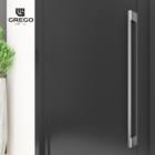 Puxador Duplo Para Porta 1,20 Metro Aço Inox Prata Escovado O