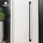 Puxador Duplo Para Porta 1,20 Metro Aço Inox Preto Fosco Orfeu