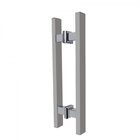 Puxador Duplo para Porta 1200mm Inox Acetinado Premium Pr4139