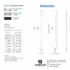 Puxador Duplo Para Porta 60cm Aço Inox Preto Fosco Orfeu