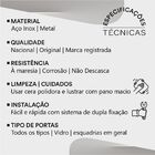 Puxador Duplo Para Porta 80cm Aço Inox Prata Alto Brilho Orfeu